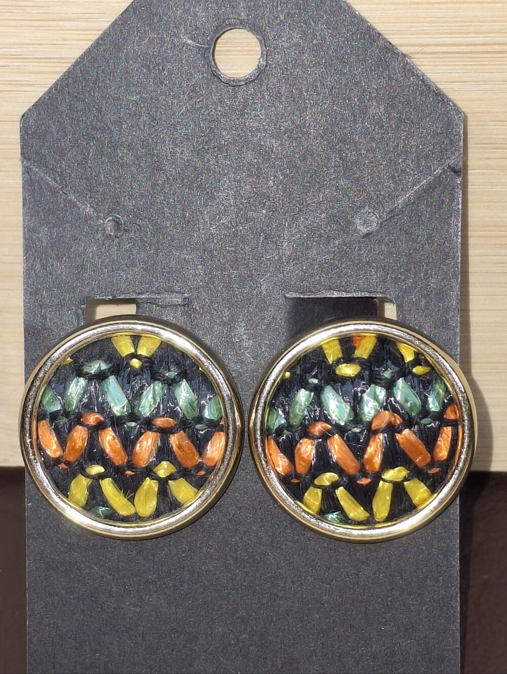 Sarah Coventry Vintage Button Earrings